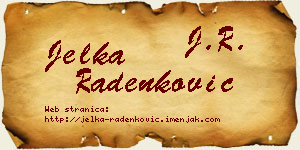 Jelka Radenković vizit kartica